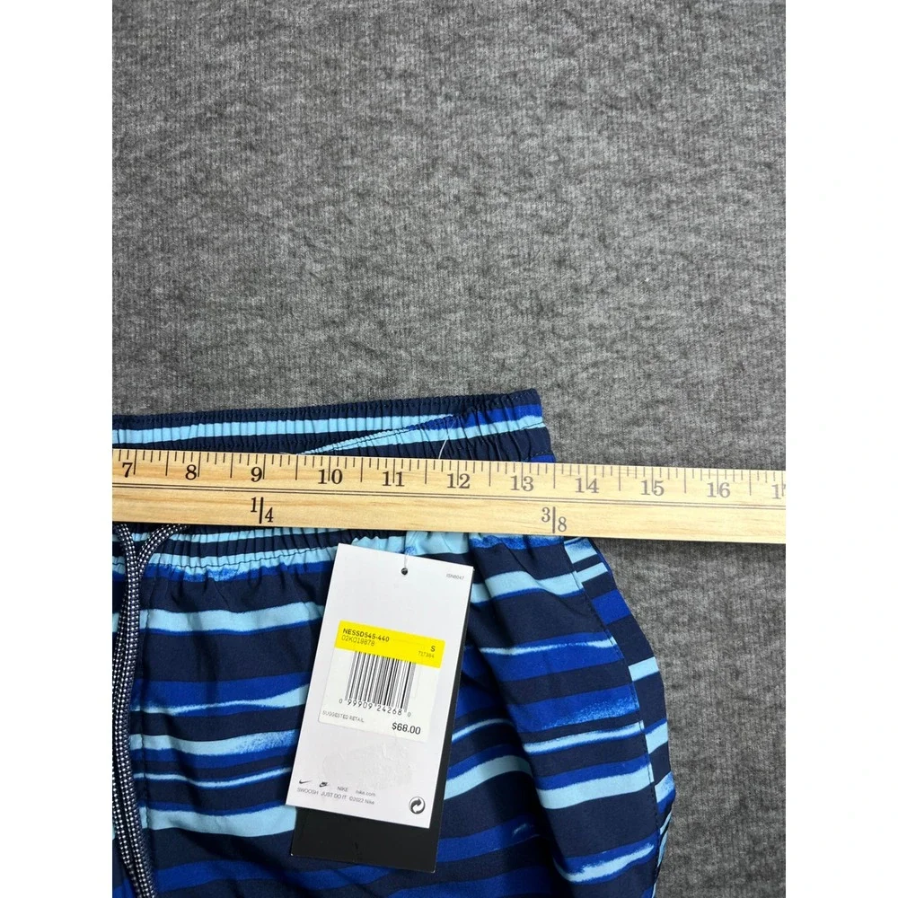 Nike Mens Swim Volley Shorts Blue Ombre Striped Trunks NESSD545-440 Small NWT